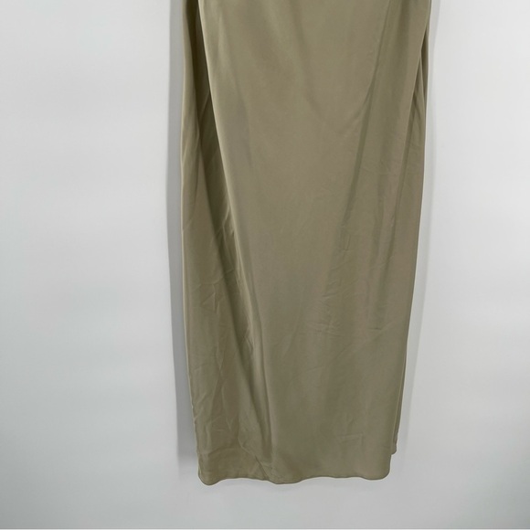 Nasty Gal Collection NWT Satin Square Neck Midi Slip Dress Size 2 Sand/tan - Picture 3 of 9